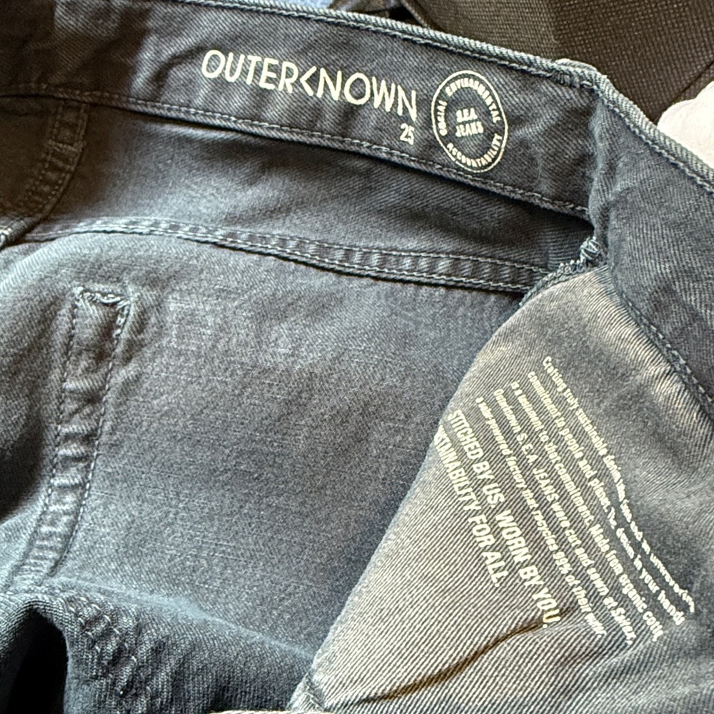 NWT Outerknown 100% Organic Cotton SEA Jeans Dune HighRise Slim Denim Women's 25 - Picture 11 of 14